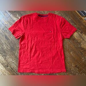 Tommy Hilfiger Red Shortsleeve Shirt Mens Size MD